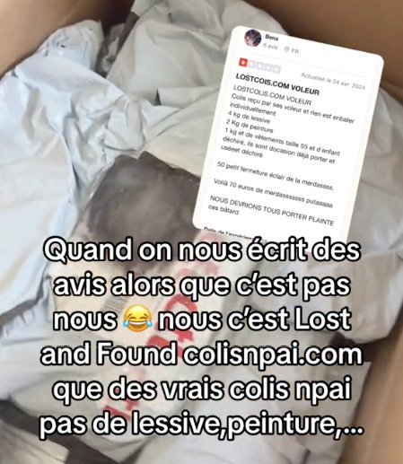 Attention : Ne confondez pas colisnpai.com et lostcolis.com !